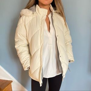 White puffer jacket